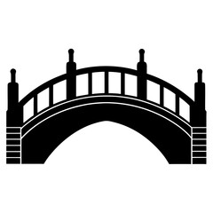 Bridge silhouette vector illustration