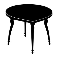 Isolated black table on white background.