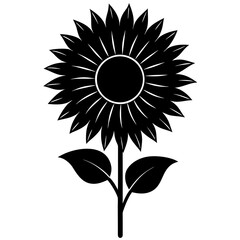 Fototapeta premium Illustration of a sunflower in vector format