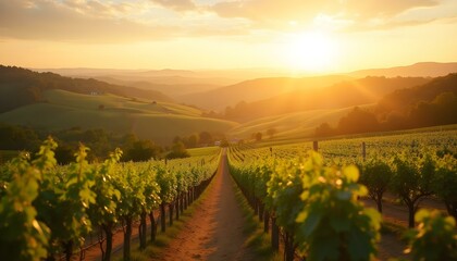 Fototapeta premium sunset in the mountains