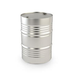 Steel Barrel Isolated on Transparent Background – 3D Render