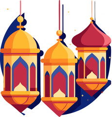 Islamic Lanterns stock illustration