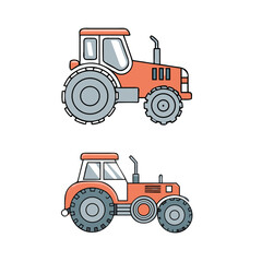 tractor isolated on white background