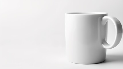 Obraz premium Ceramic Charm: Artful White Background Mug Images – Handcrafted Clay Textures, Gold-Dipped Rim Details, Whimsical Patterned Exteriors, and Steam-Rising Coffee Shots in Studio Lighting for Kitchenware 