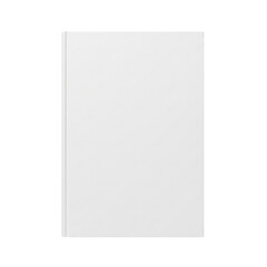 A minimalistic white book stands against a stark black background, offering a clean, simple design perfect for showcasing text or product placement in editorial and commercial projects.