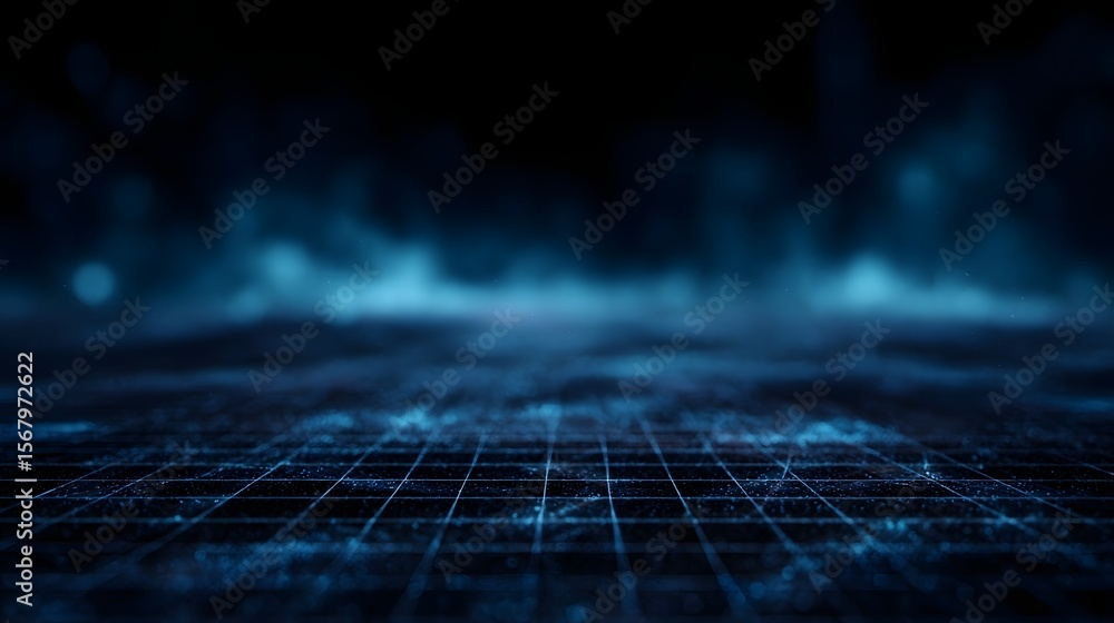 Canvas Prints glowing wireframe 3d hologram of an energy grid