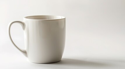 Fototapeta premium Ceramic Charm: Artful White Background Mug Images – Handcrafted Clay Textures, Gold-Dipped Rim Details, Whimsical Patterned Exteriors, and Steam-Rising Coffee Shots in Studio Lighting for Kitchenware 