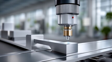 Precision metalworking machine in modern factory