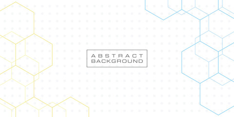 abstract hexagon and halftone background