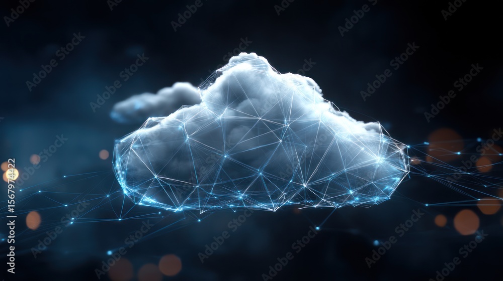 Aufkleber digital cloud network data transfer global connection technology concept