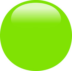 Green glossy circle button
