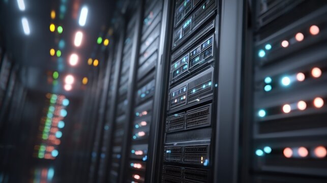Data center servers network technology and digital infrastructure
