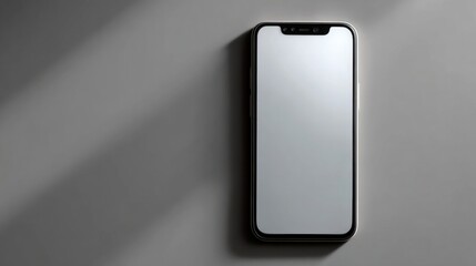 Smartphone display showcase modern setting digital product image minimalist environment top-down view technology concept
