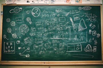math formulas on blackboard