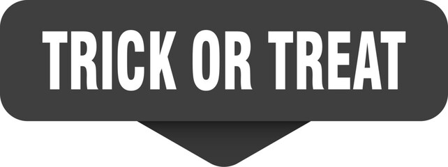 trick or treat sticker. trick or treat sign on transparent background