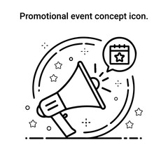 Promotional event concept icon.