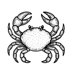 Crab line art, crab food