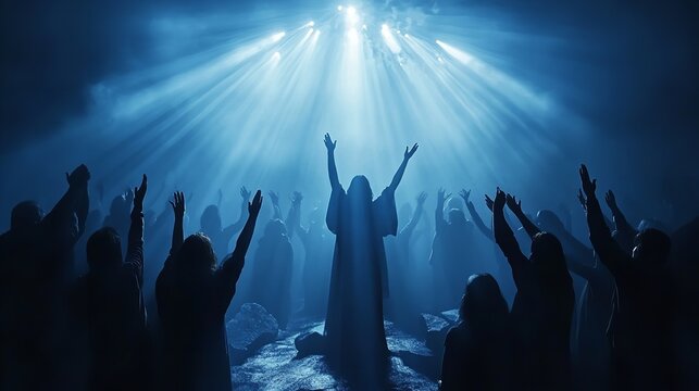 A group of people on a stage with the words free on the bottom