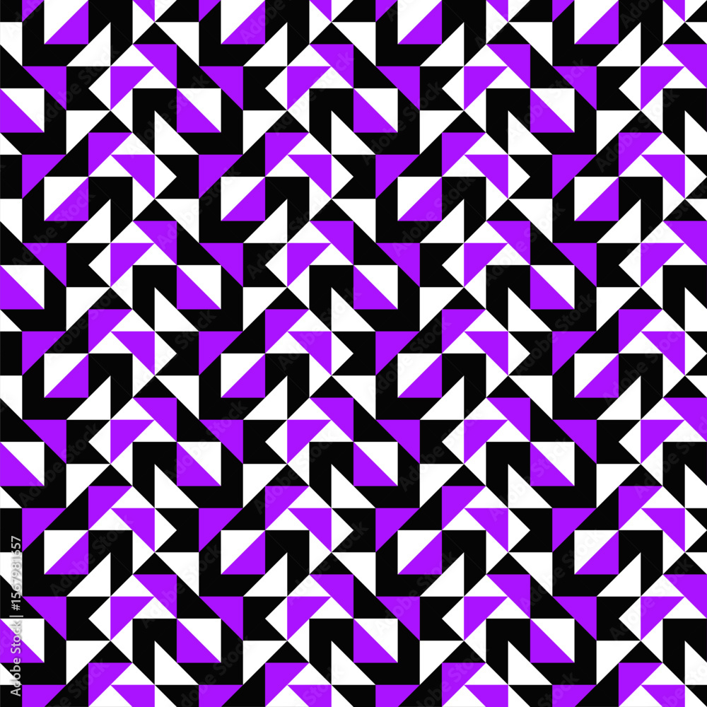 Poster seamless abstract threetone triangle pattern background design