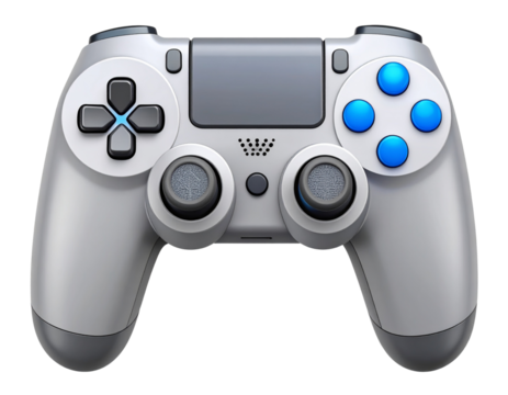 Modern Matte Gray Game Controller with LED Indicator and Soft Grip Texture