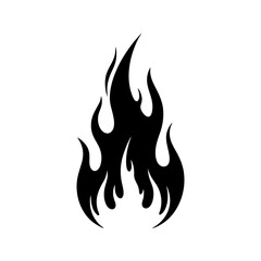 vector illustration of a black flame on a white background