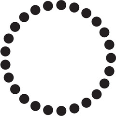 Dots in circle form. Design elements