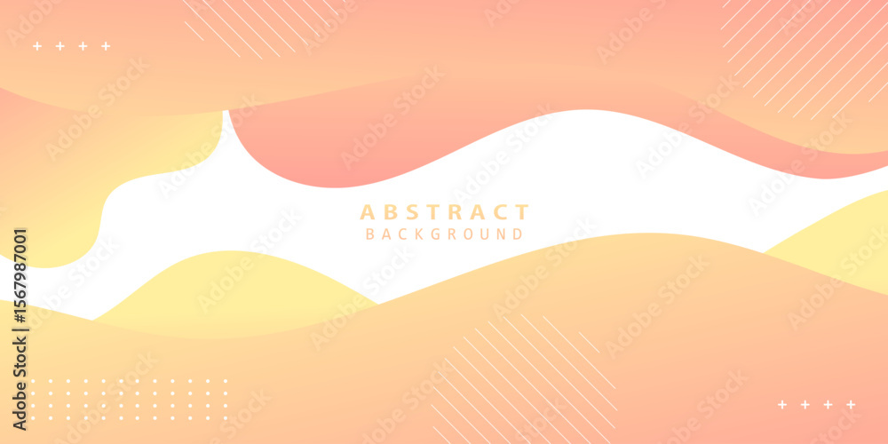 Fototapete peach and white abstract background with gradient and light waves. ideal for soft branding, packagin