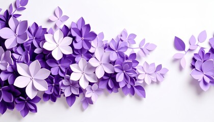 A beautiful bouquet of blue and lilac flowers, blooming in nature's vibrant spring