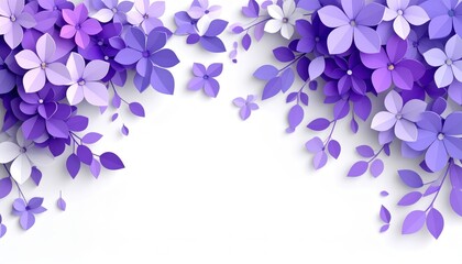 A beautiful bouquet of blue and lilac flowers, blooming in nature's vibrant spring