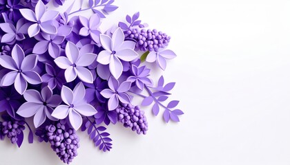 A beautiful bouquet of blue and lilac flowers, blooming in nature's vibrant spring