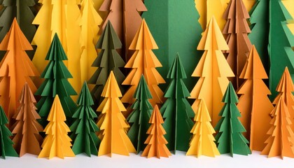 Green Christmas tree branches with leaves evoke the winter holiday season in a natural forest landscape