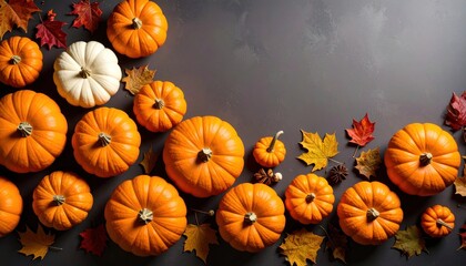 A spooky set of carved Halloween pumpkins with scary faces isolated on a white background, perfect for autumn holiday decorations