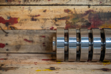 gears lined up after turning operation