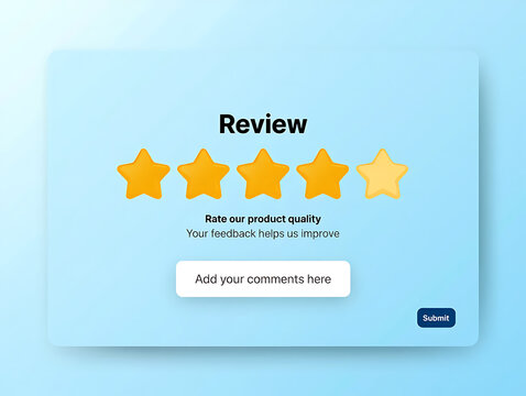 4 Star Product Review Feedback UI Design