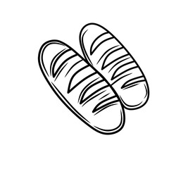 vector illustration of baguette bread