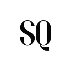 SQ monogram logo design letter text name symbol monochrome logotype alphabet character simple logo