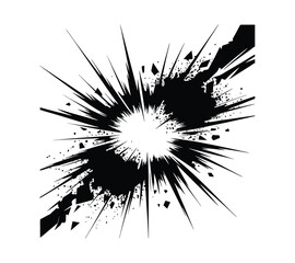 Grunge Spiral & Paint Stroke Icons,  Isolated Abstract Shapes on White

