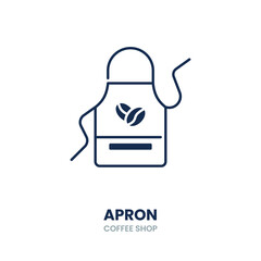 Apron icon. apron, uniform, cooking, cafe, barista, garment, protection, workwear. Vector icon illustration