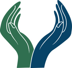 Obraz premium Helping Hands Support Logo
