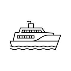 ferry line art