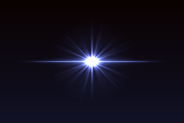 Intense central glow with symmetrical rays and soft edges. Bright light flash for lens effects or glowing transitions.