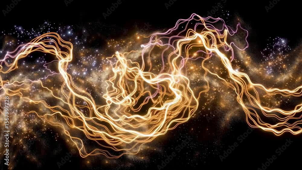Poster dynamic transforming metal texture with shimmering sci-fi elements and vibrant lighting effects