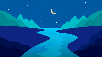 Fantasy Landscape Where Rivers are Made of Flowing Sand