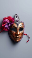 Festive venetian carnival mask 