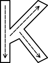 Alphabet Tracing Worksheet with Arrow Stroke Guide - Printable Handwriting Practice for Kids