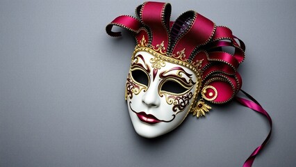 Festive venetian carnival mask 