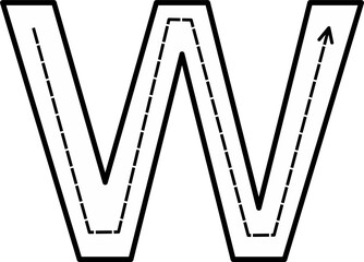 Alphabet Tracing Worksheet with Arrow Stroke Guide - Printable Handwriting Practice for Kids