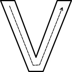 Alphabet Tracing Worksheet with Arrow Stroke Guide - Printable Handwriting Practice for Kids