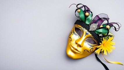 Festive venetian carnival mask 