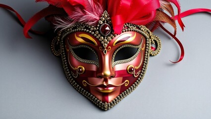 Festive venetian carnival mask 